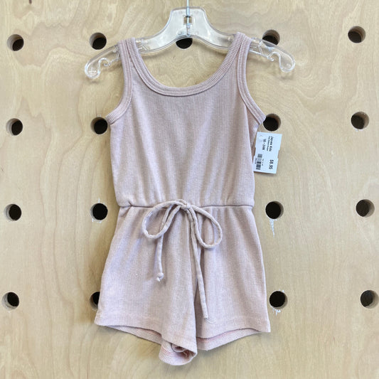 Pink Ribbed Romper