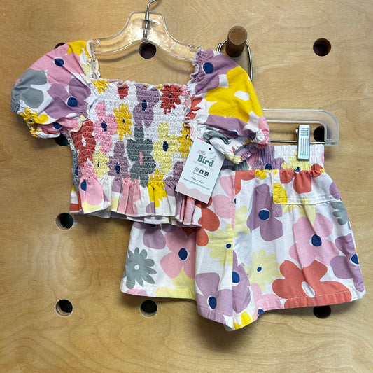 Colorful Floral Smocked Outfit