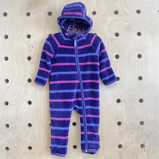 Purple Striped Fleece Bunting