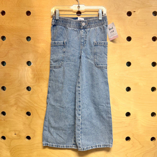 Light Wash Wide Leg Denim