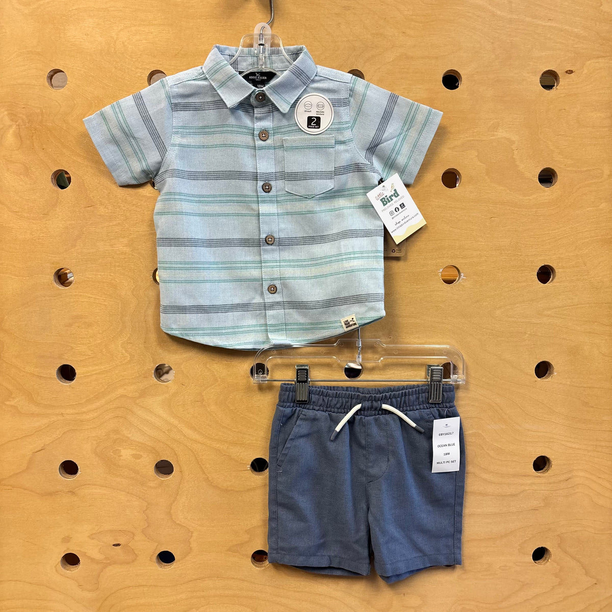 Blue/Grey Striped Outfit NEW!