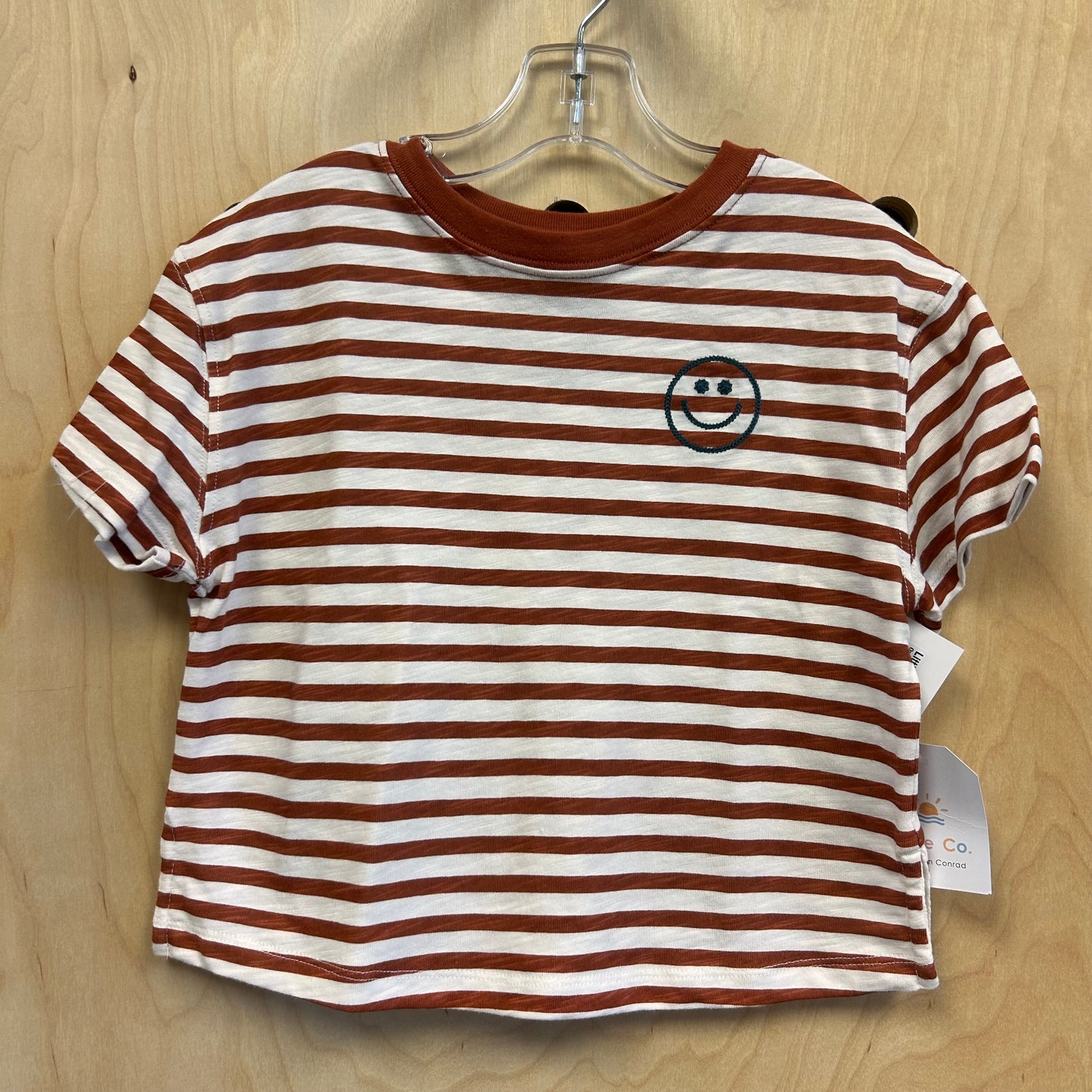 Organic Rust Embroidered Smile Tee NEW!