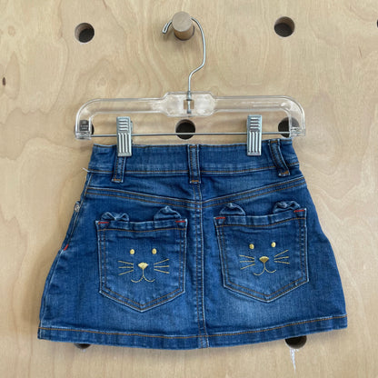 Kitty Pocket Denim Skirt