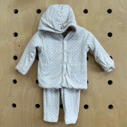 Reversible Pastel Birds Lined Snap Hoodie Outfit