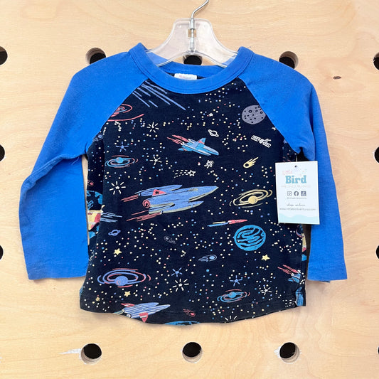 Black & Blue Space Raglan Tee