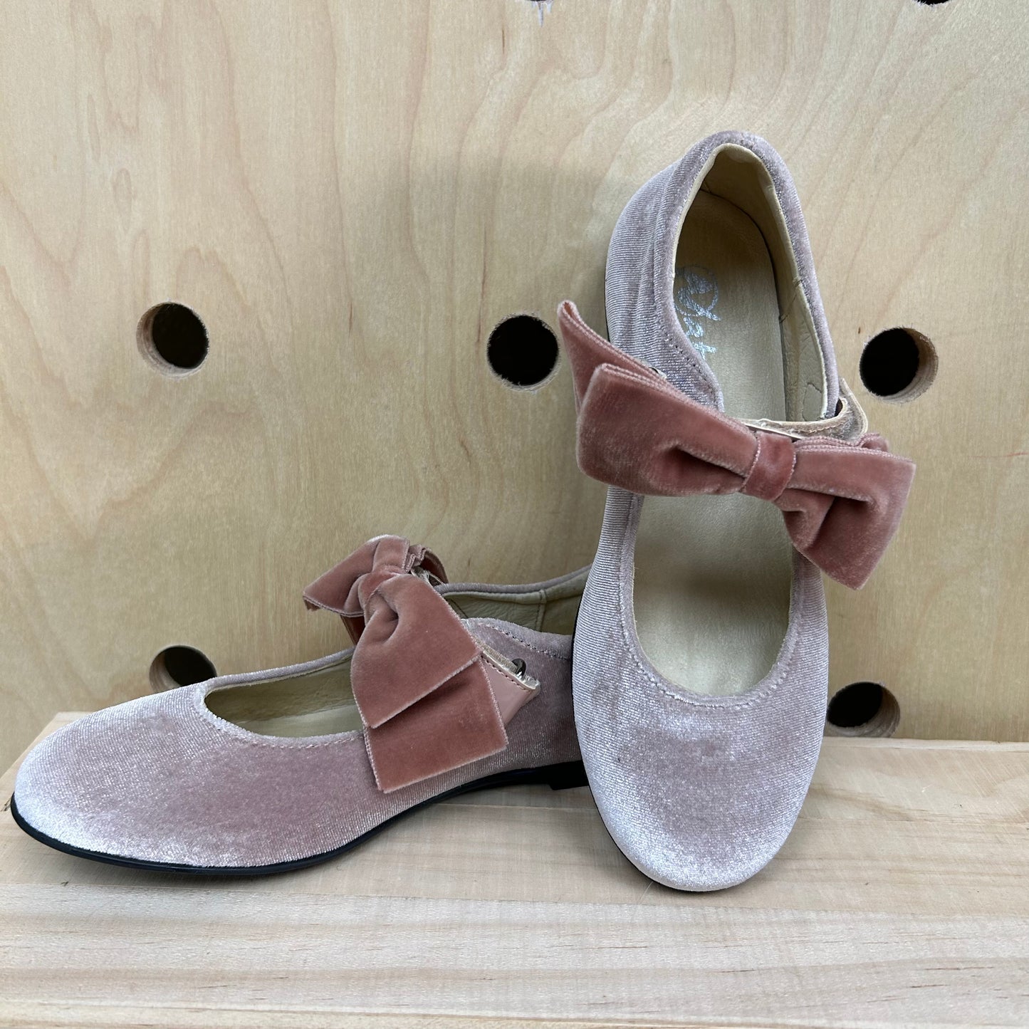 Pink Rose Bow Mary Jane Flats NEW!