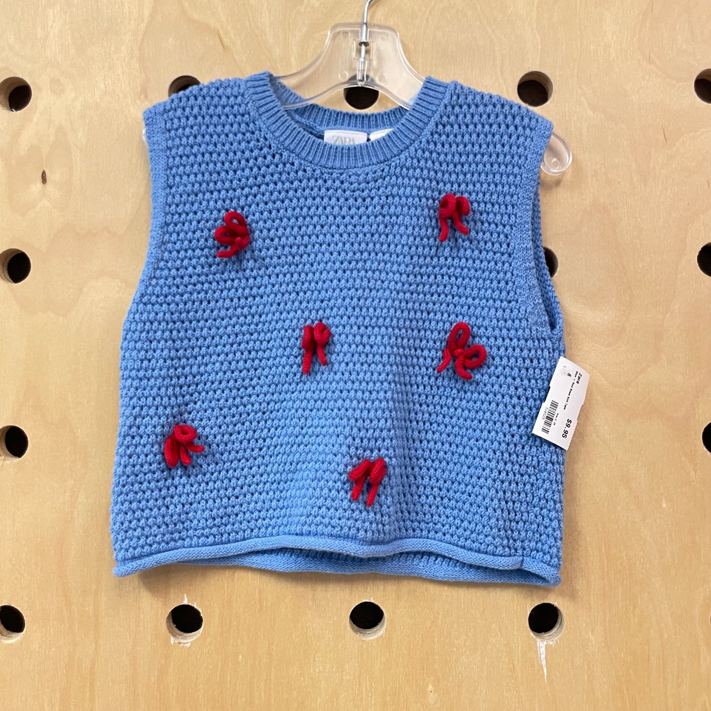 Blue + Red Bows Knit Tank