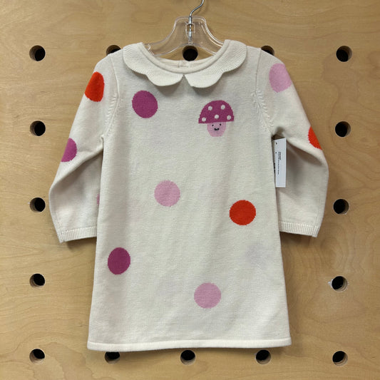 Cream Mushroom Knit Dress