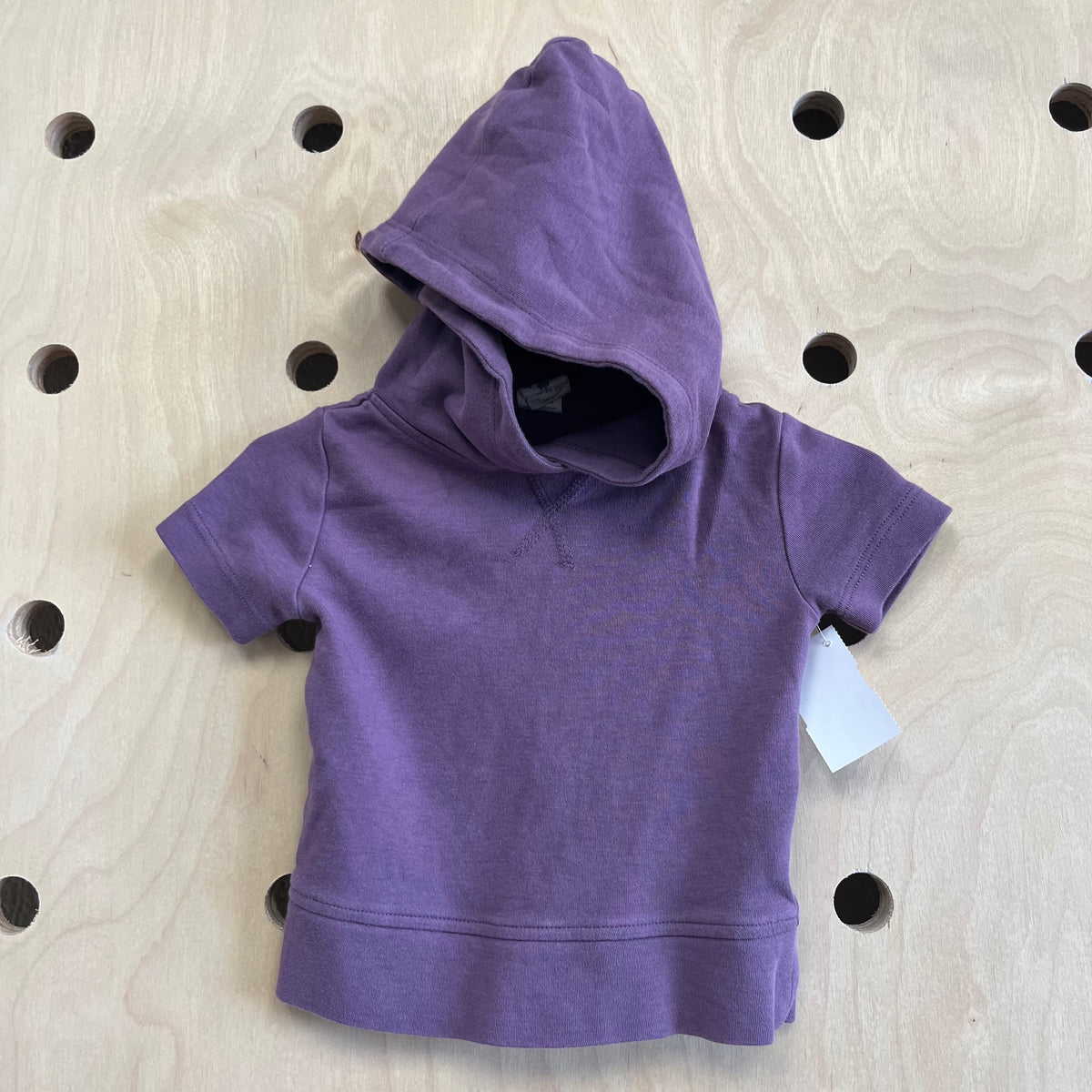 Purple Short Sleeve Hoodie