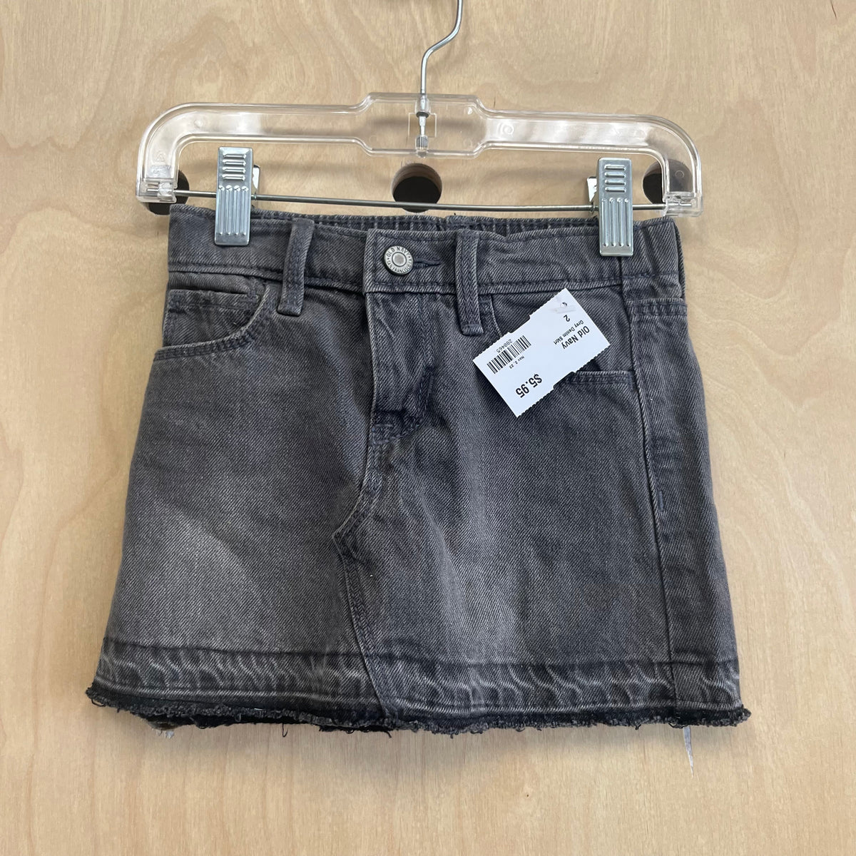 Grey Denim Skirt