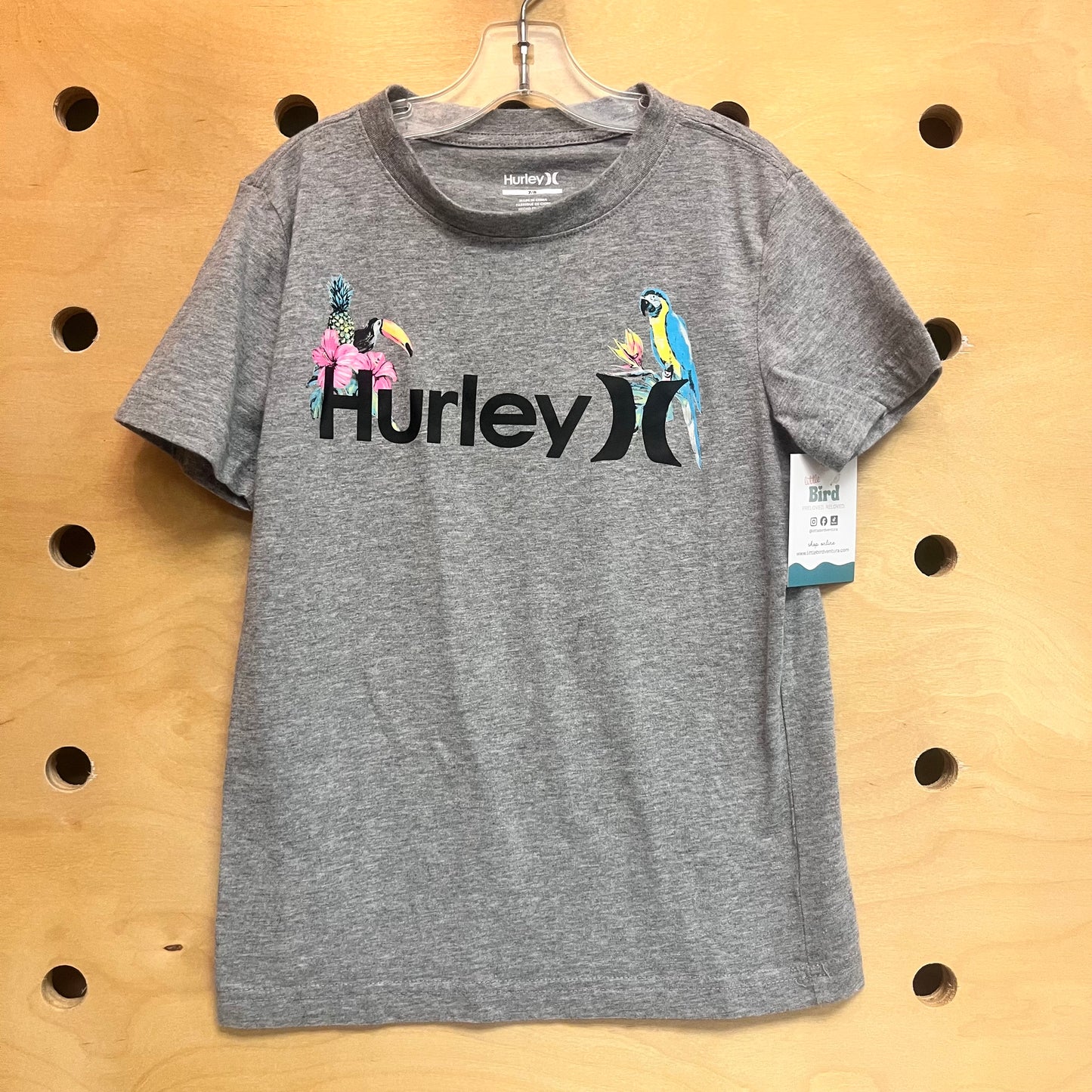 Grey Tropical Parrots Tee