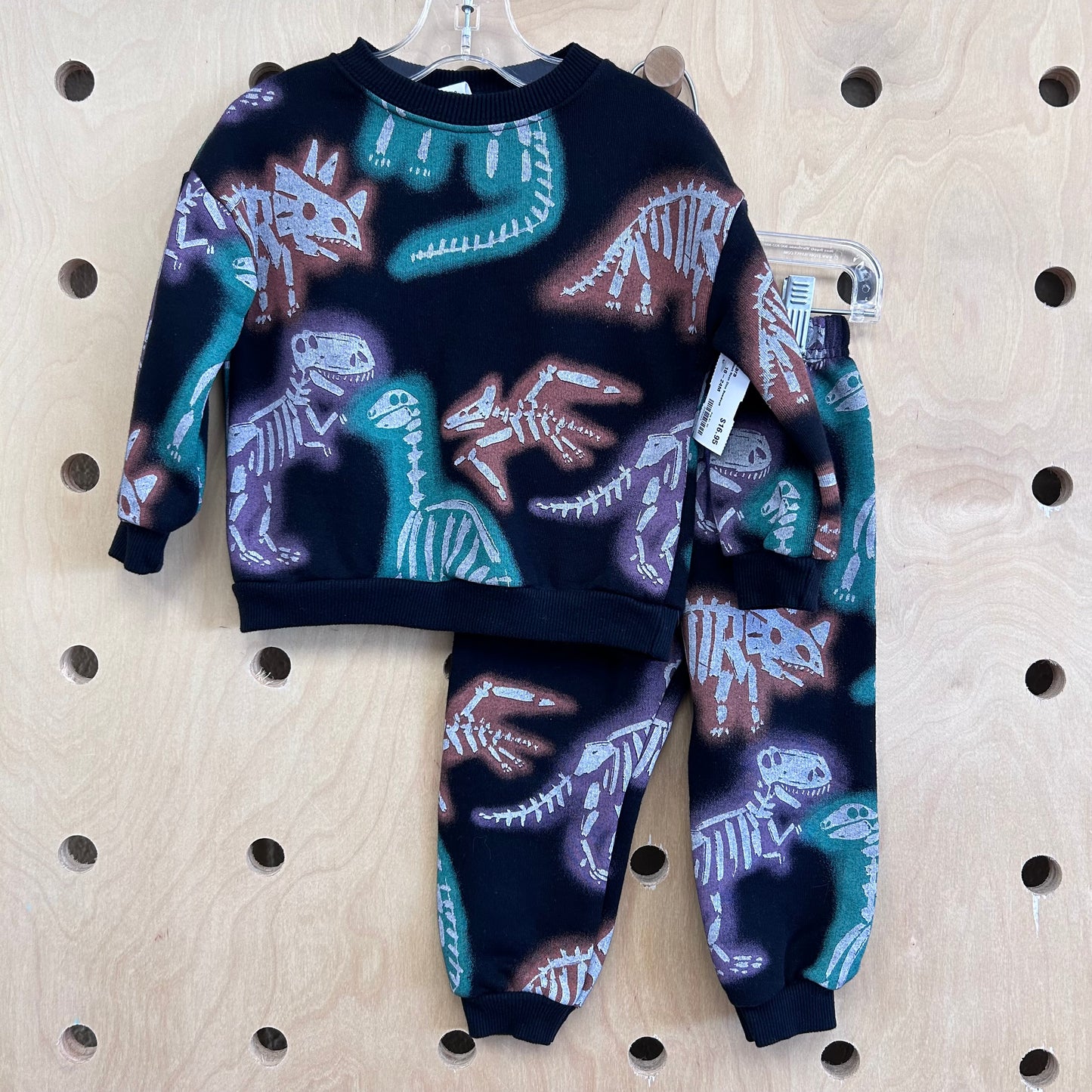 Black Neon Dino Sweatsuit