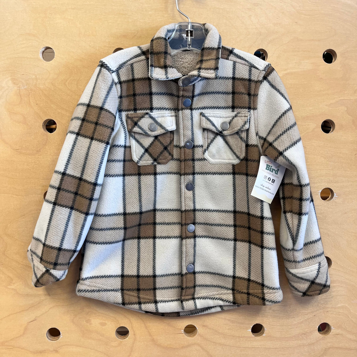 Tan Plaid Flannel Shacket