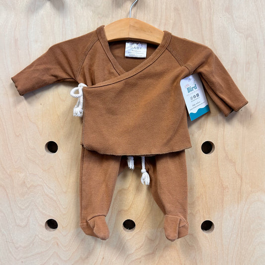 Brown Wrap Footies Outfit