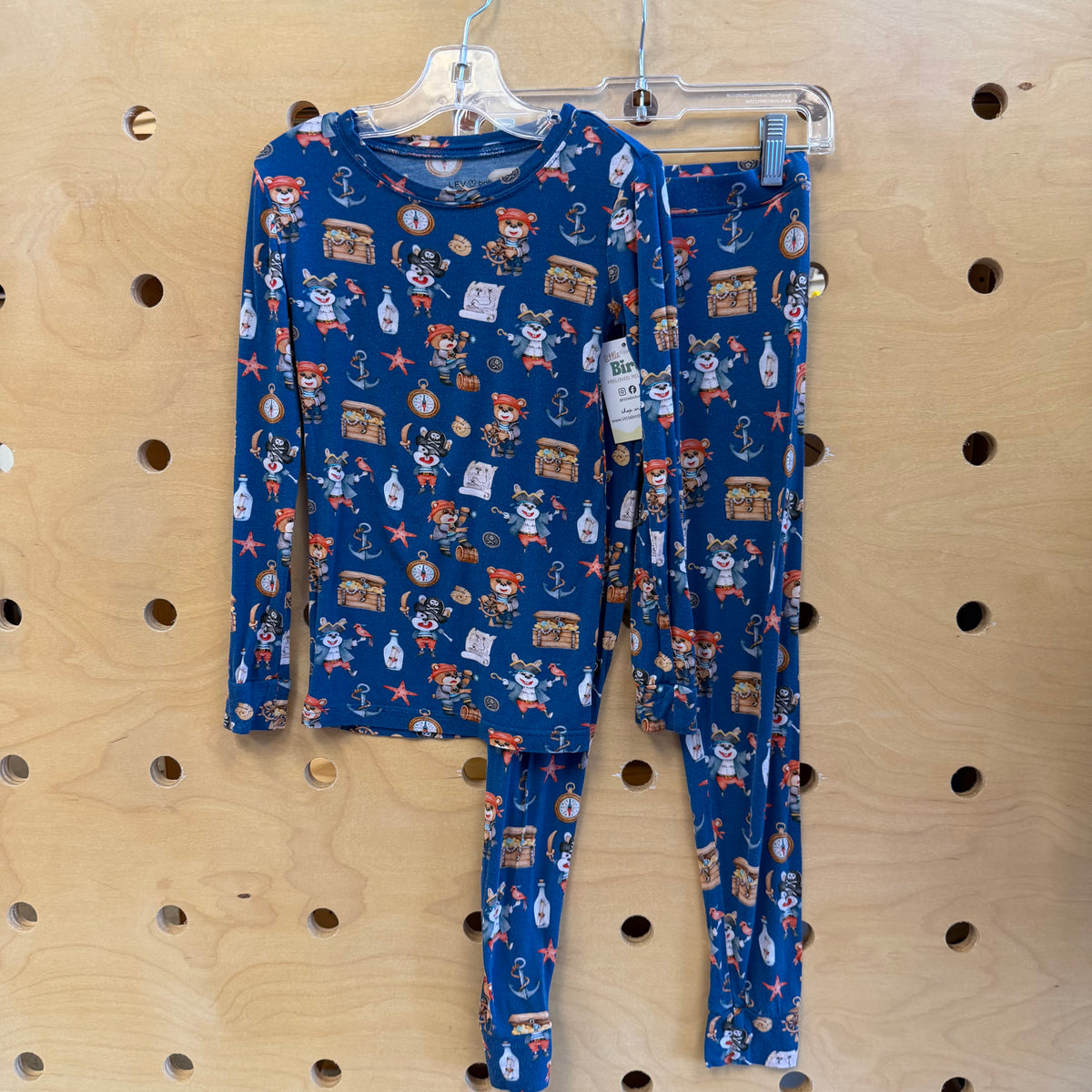 Blue Pirate Bears Bamboo Pajamas