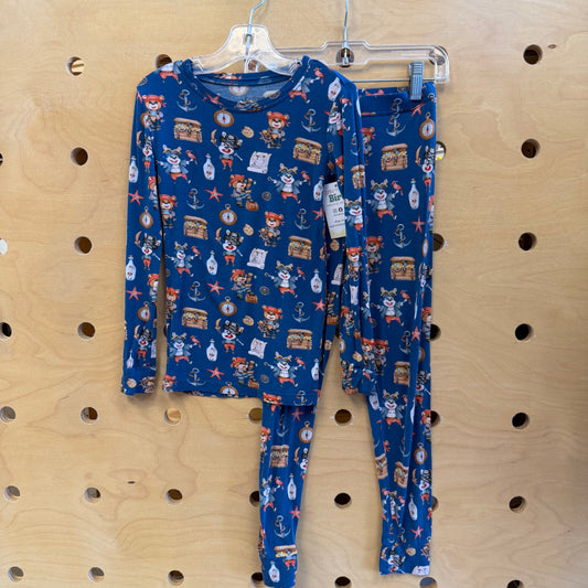 Blue Pirate Bears Bamboo Pajamas