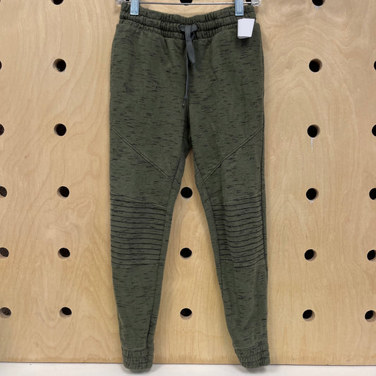 Army Green Ribbed Knee Joggers