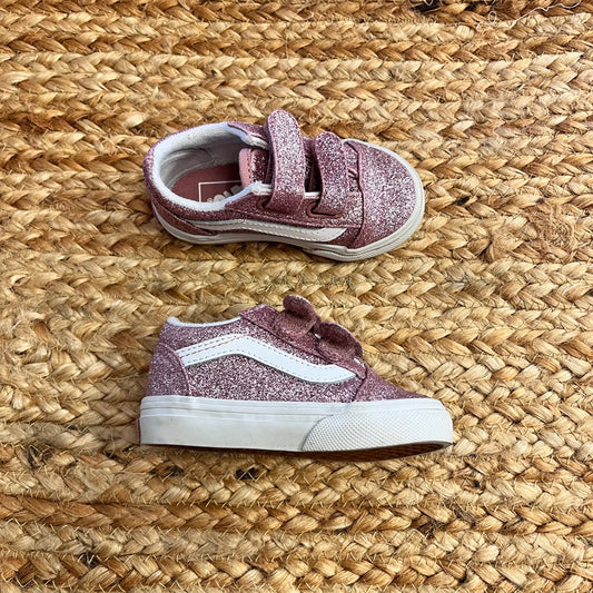 Pink Glitter V Sneakers