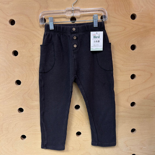 Dark Grey Ribbed Pants