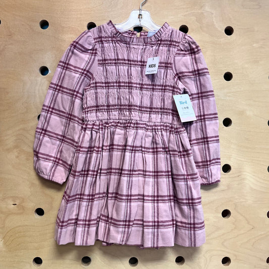 Pink/Purple Plaid Smocked Dress NEW!