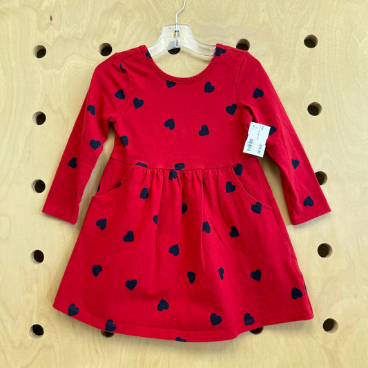 Red + Navy Hearts Dress