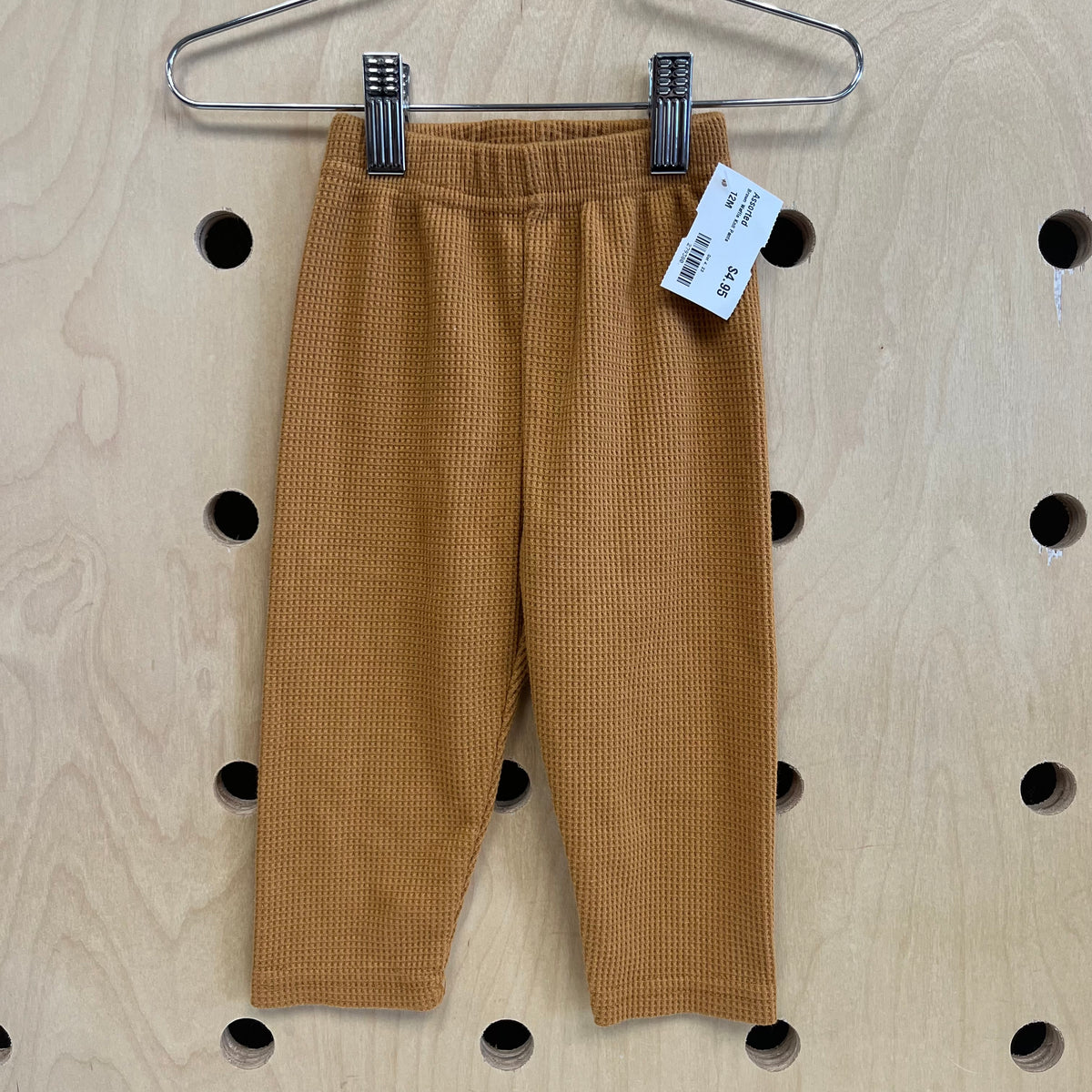 Brown Waffle Knit Pants