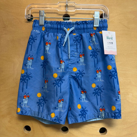Blue Bluey Swim Trunks