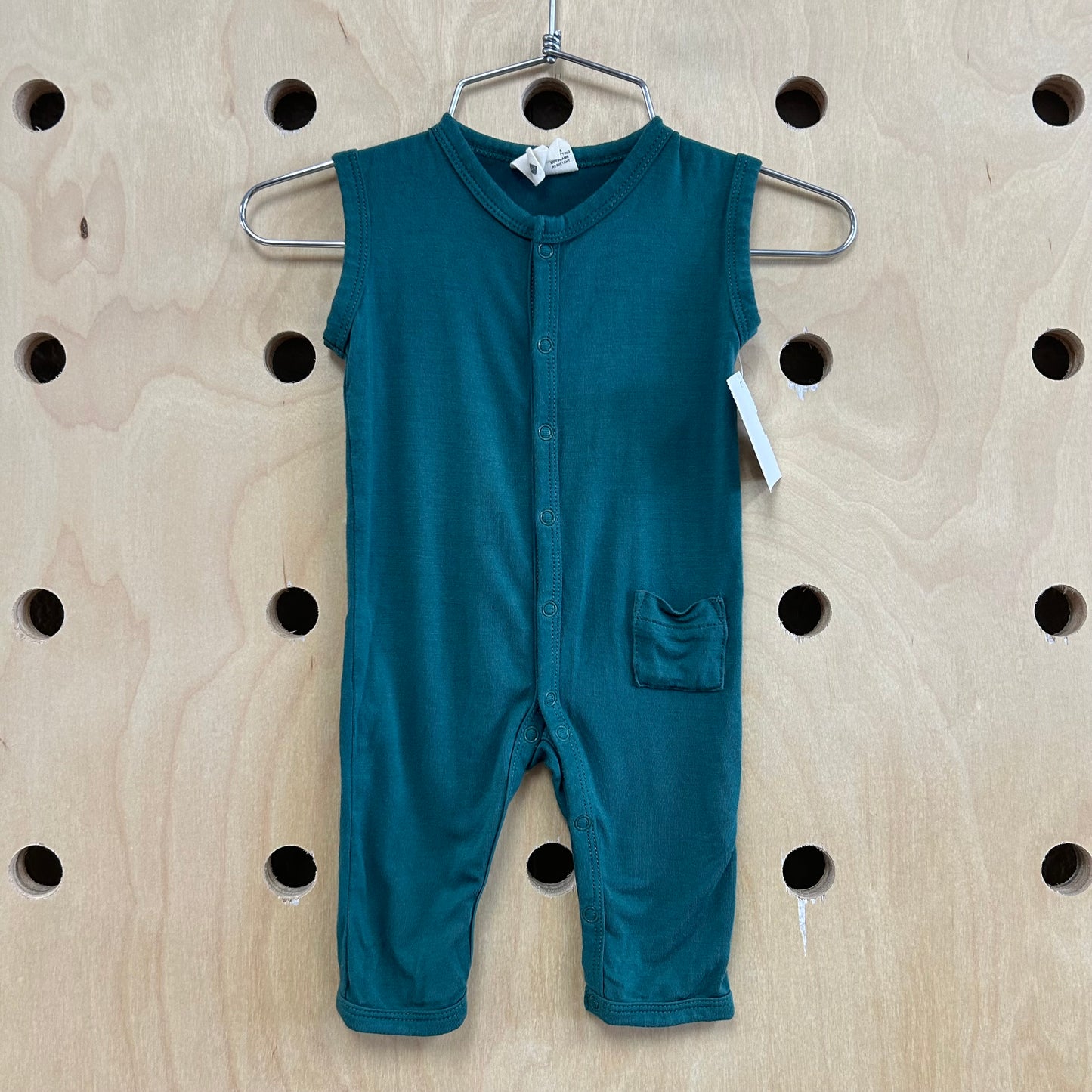 Green Bamboo Sleeveless Romper