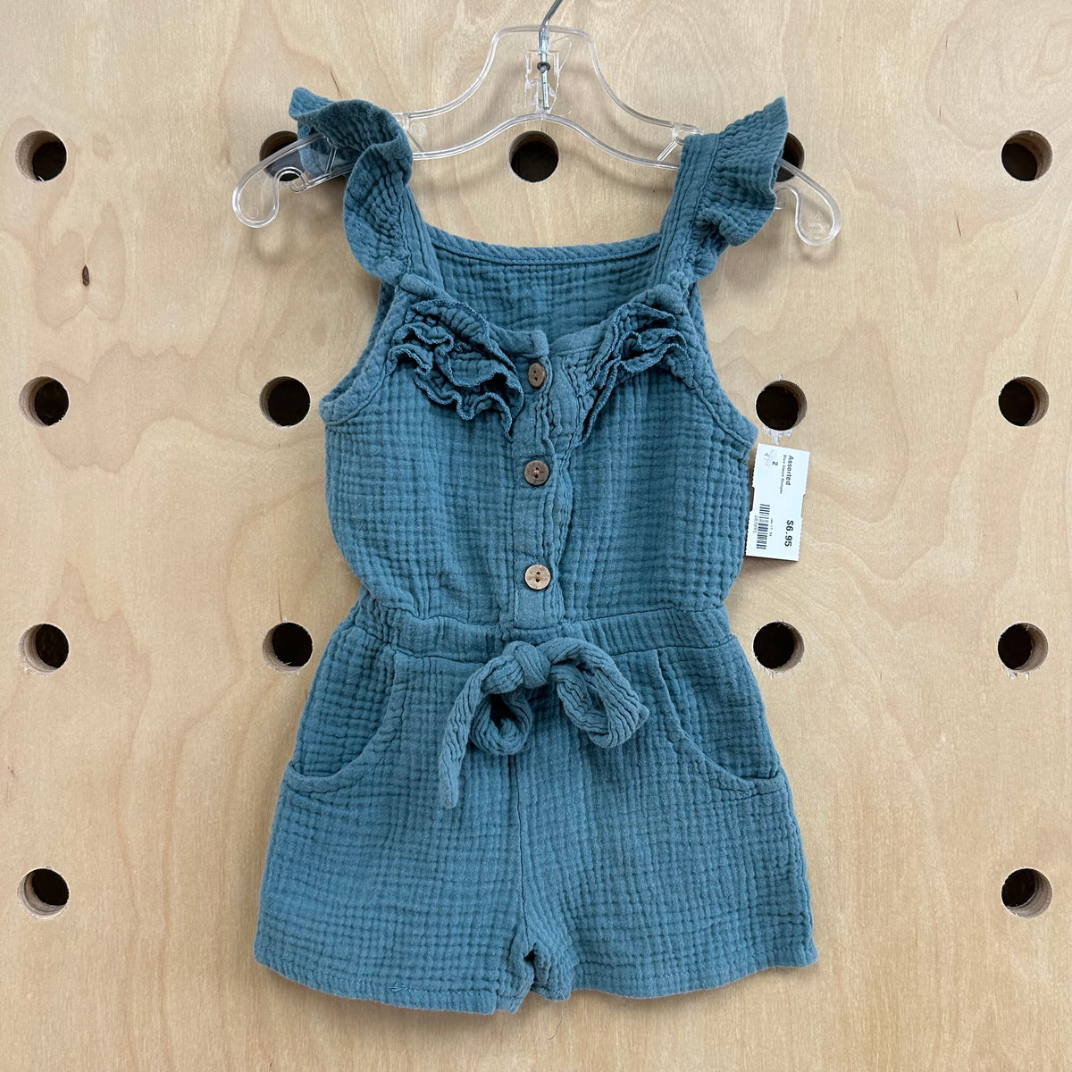 Blue Gauze Romper