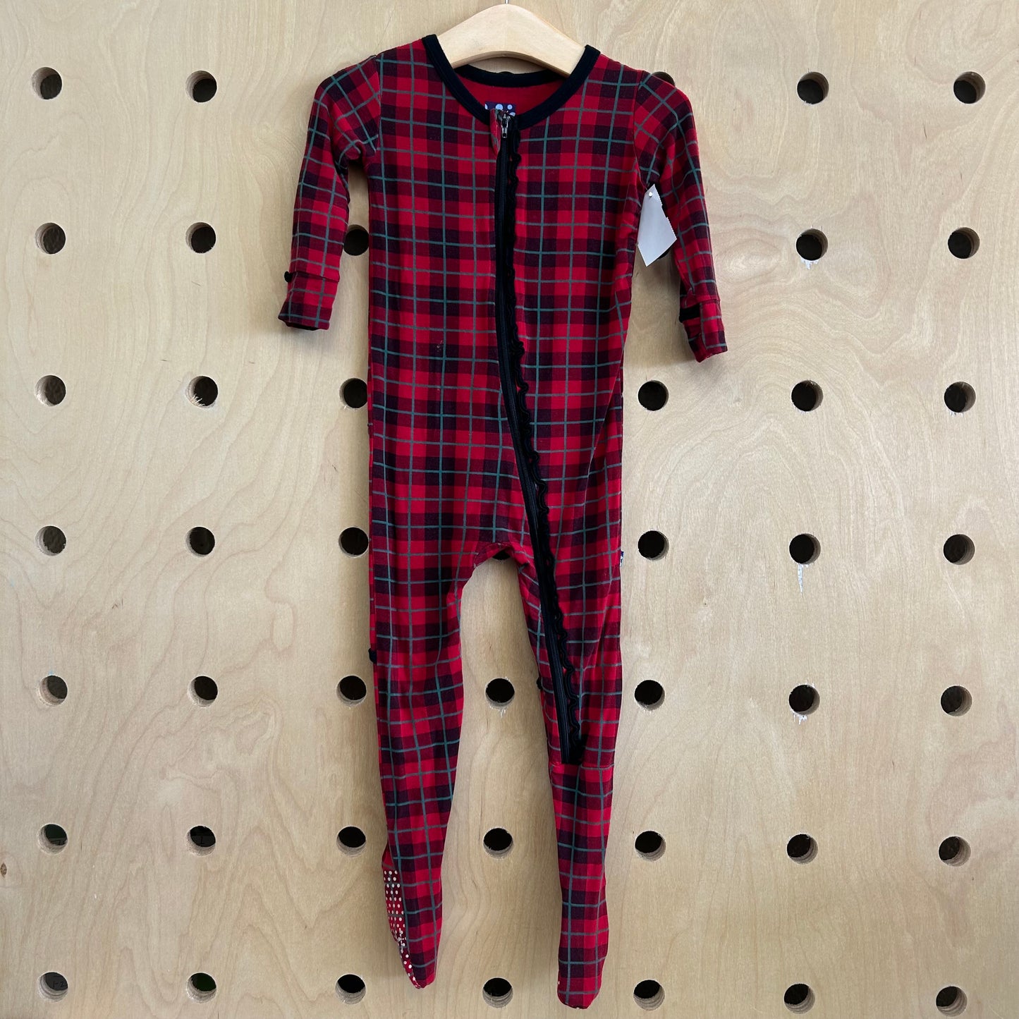 Red Plaid Bamboo Zippy