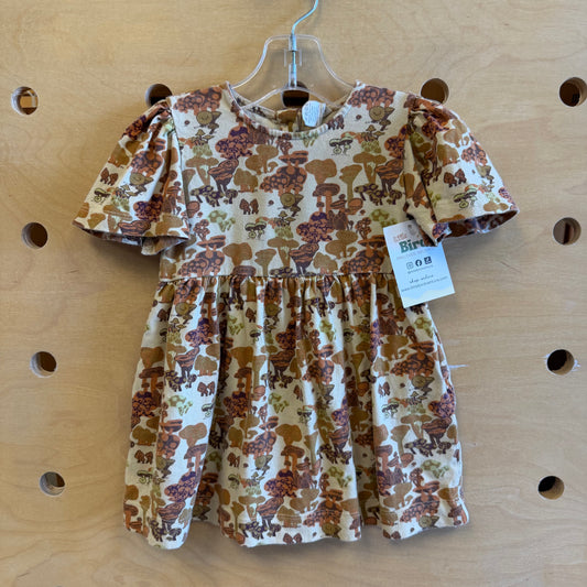 Organic Brown Mushrooms Dress