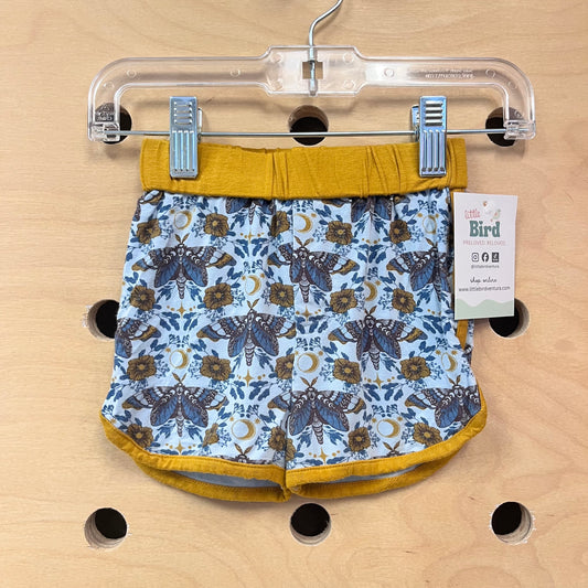Yellow/Blue Moths Bamboo Shorts