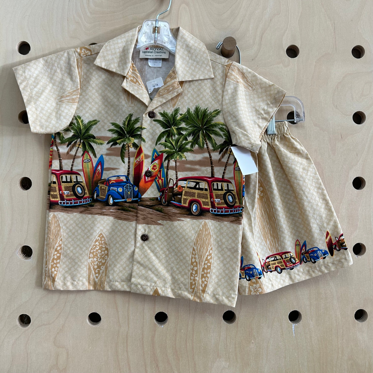 Tan Surf Hawaiian Outfit NEW!
