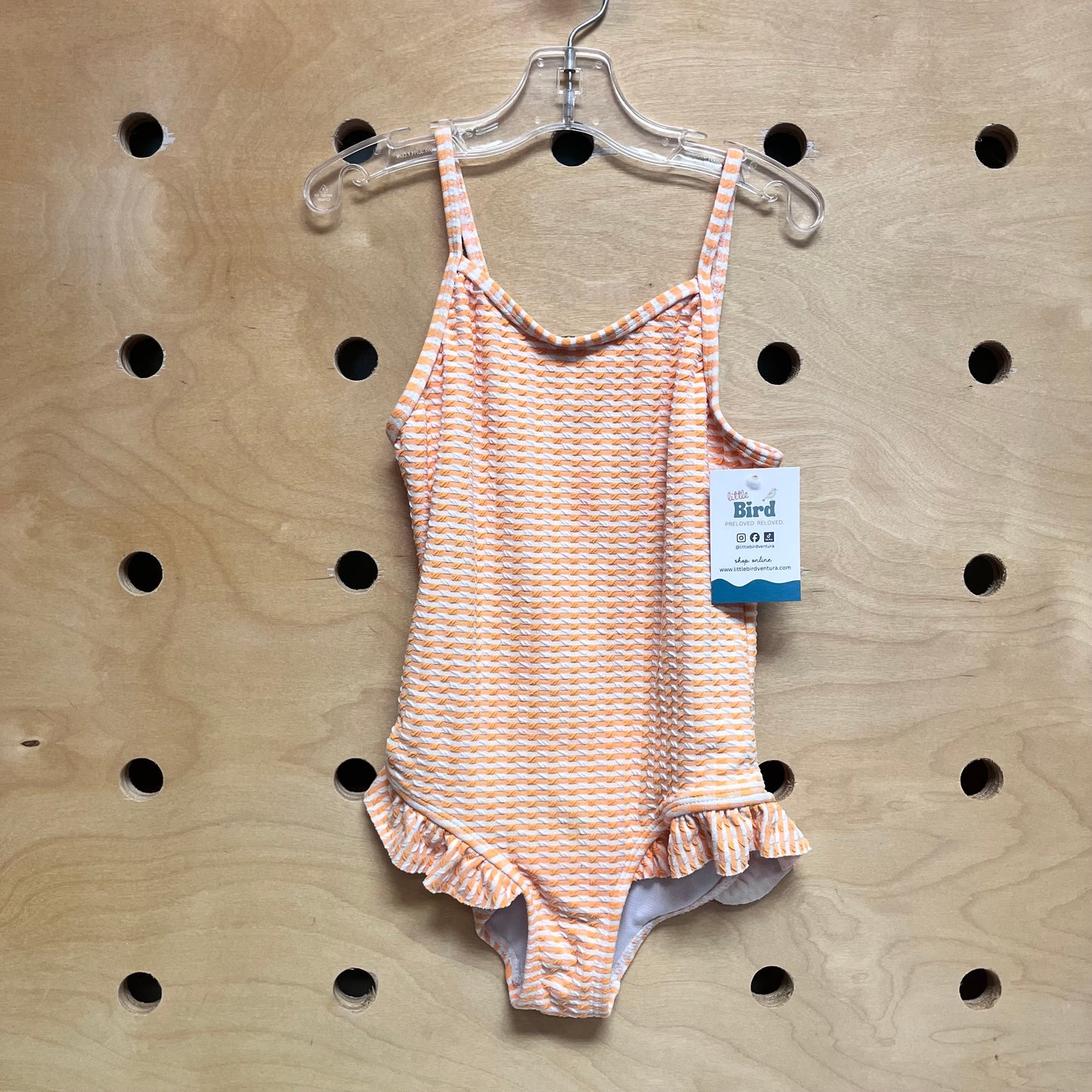 Yellow/White Textured Swimsuit