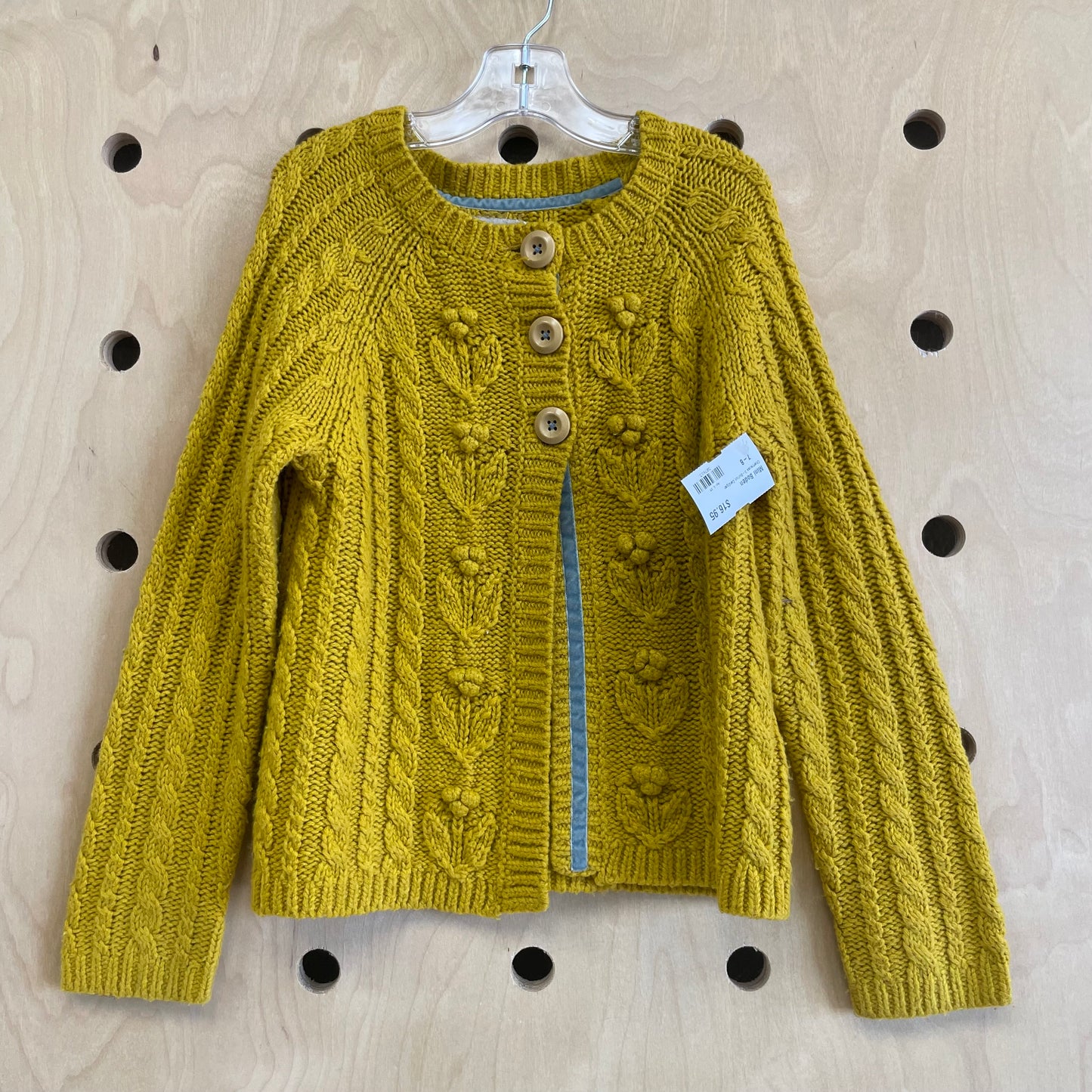 Chartreuse 3-Button Cardigan