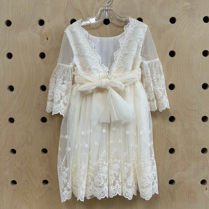 Cream Tulle Dress