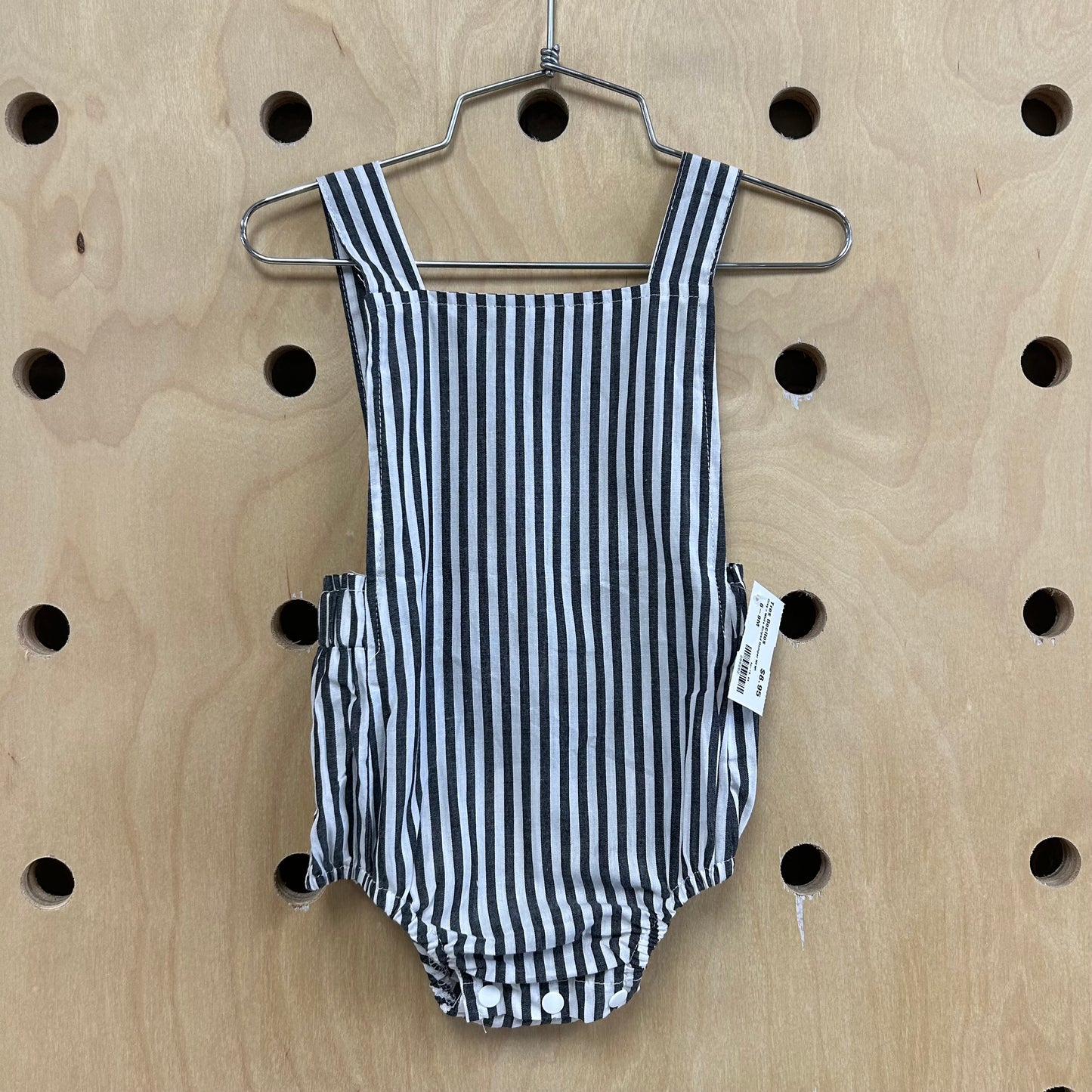 Grey+White Striped Romper NEW!