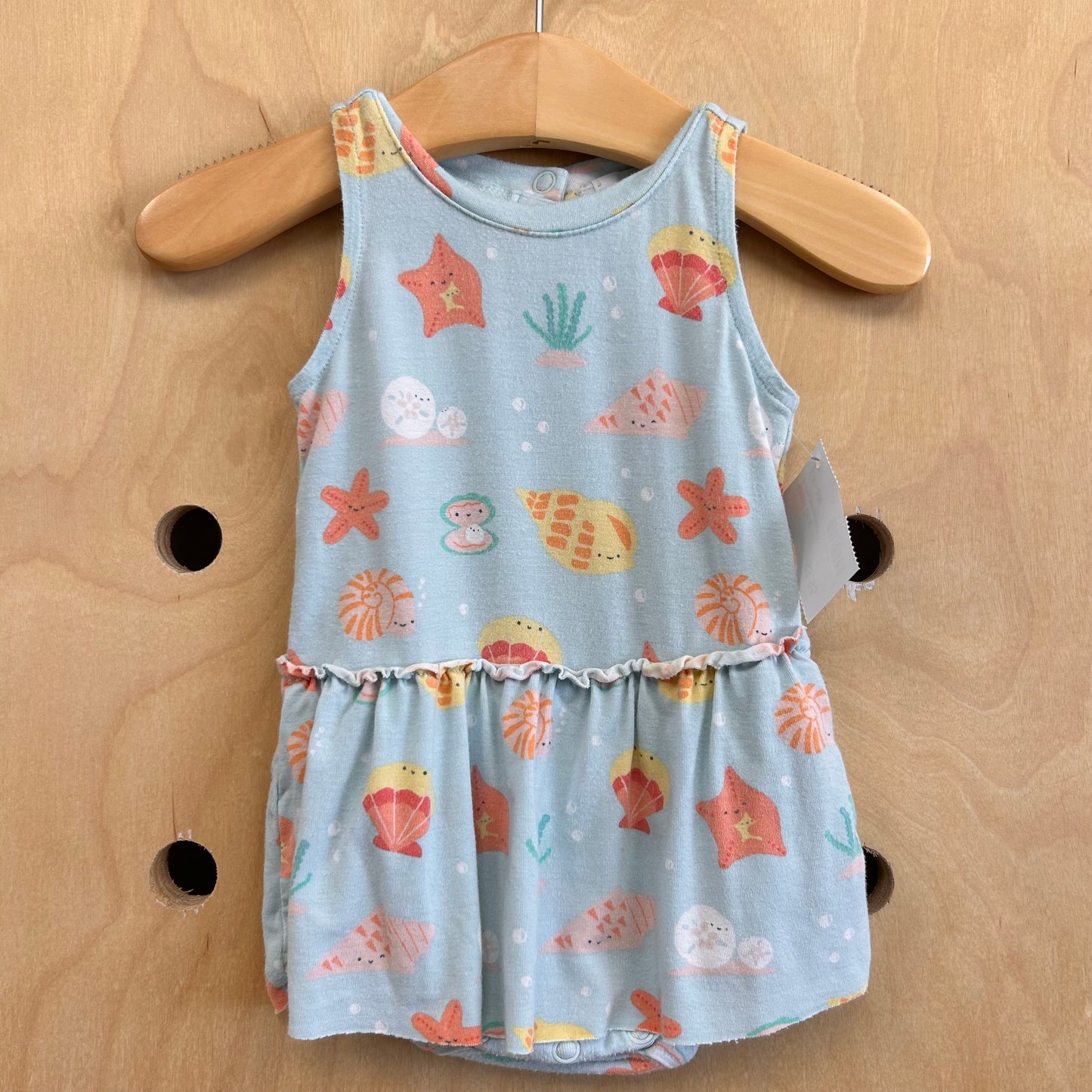 Blue Sea Animals Romper