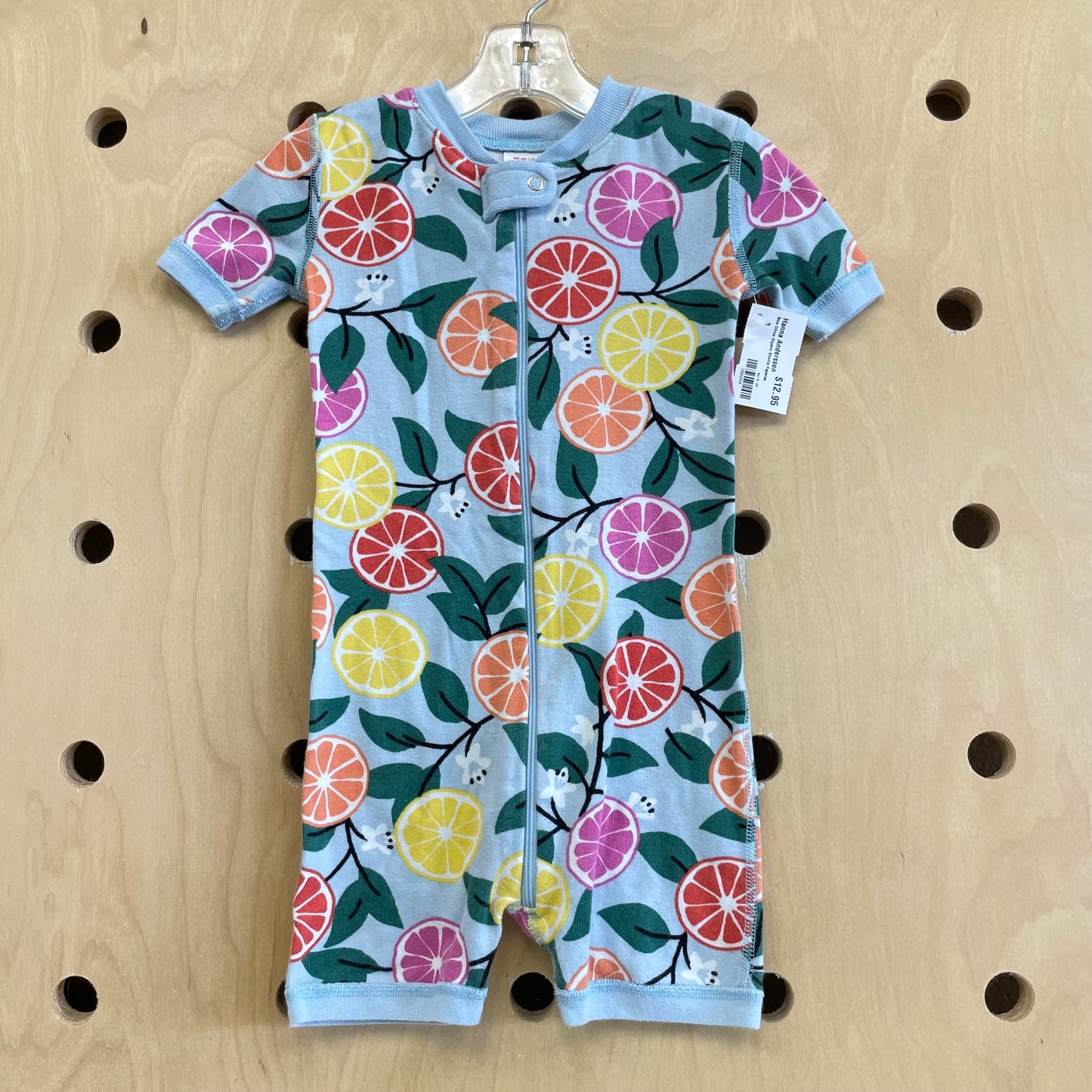 Blue Citrus Organic Shortie Pajamas