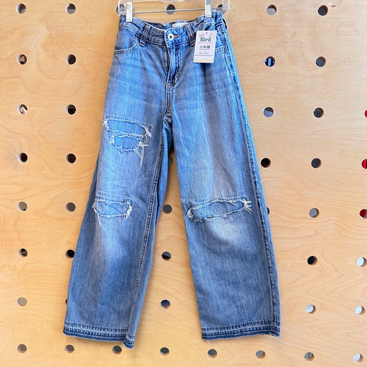Distressed Ultra Wide Mom Denim