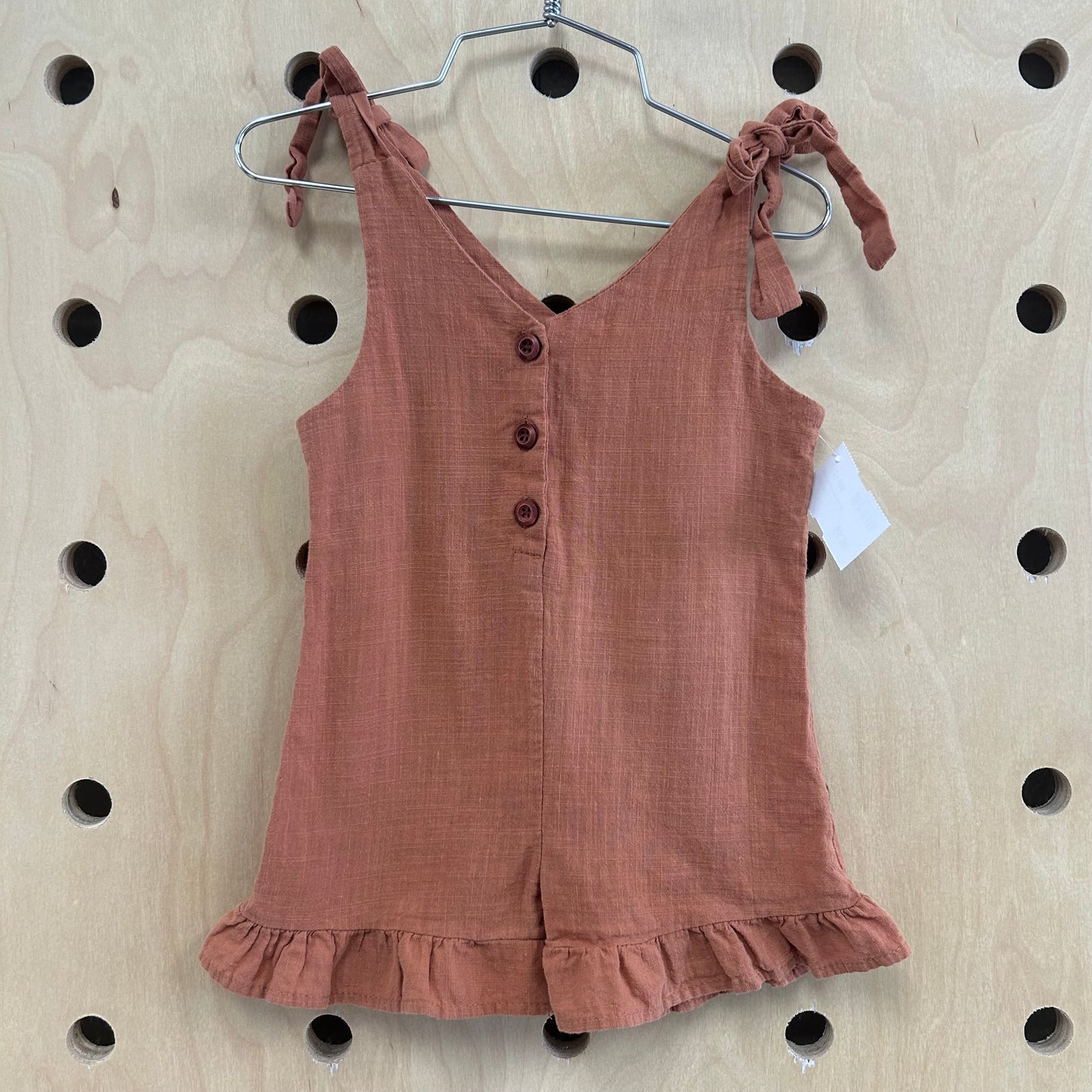 Brown Linen-Like Romper