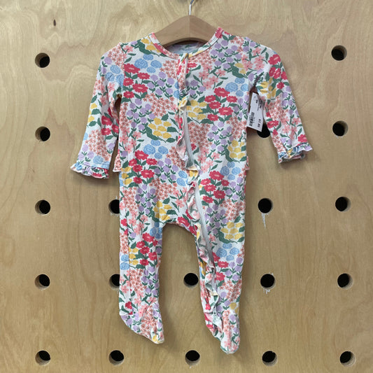 Floral Ruffle Footies