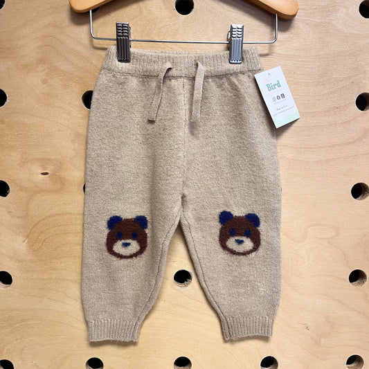 Cream Knit Bear Pants