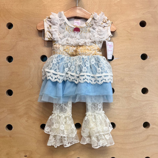 Cream/Blue Tulle Outfit NEW!