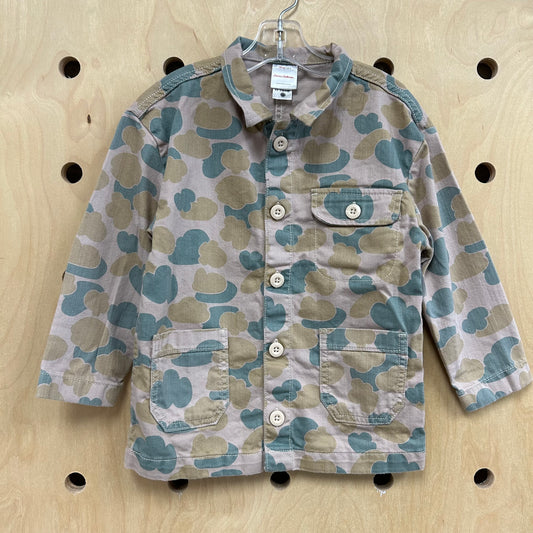 Denim Camo Button Up Shirt