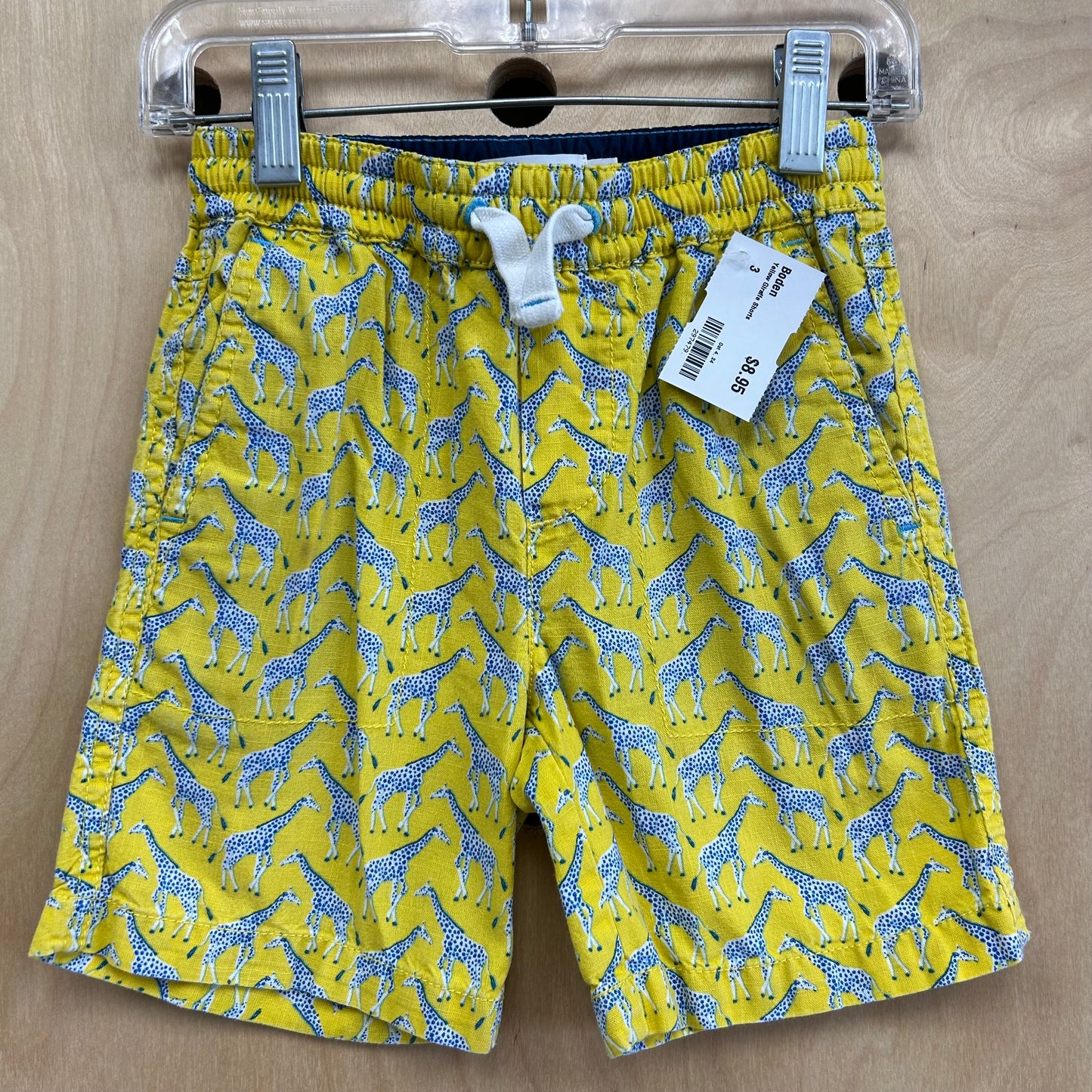 Yellow Giraffe Shorts
