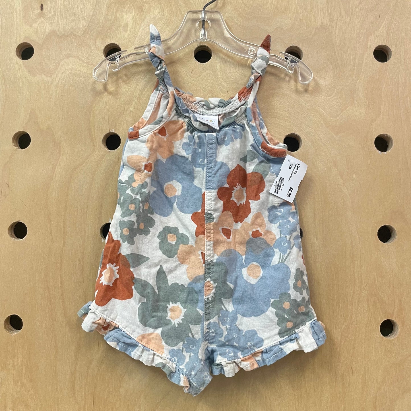 Linen Blend Floral Romper