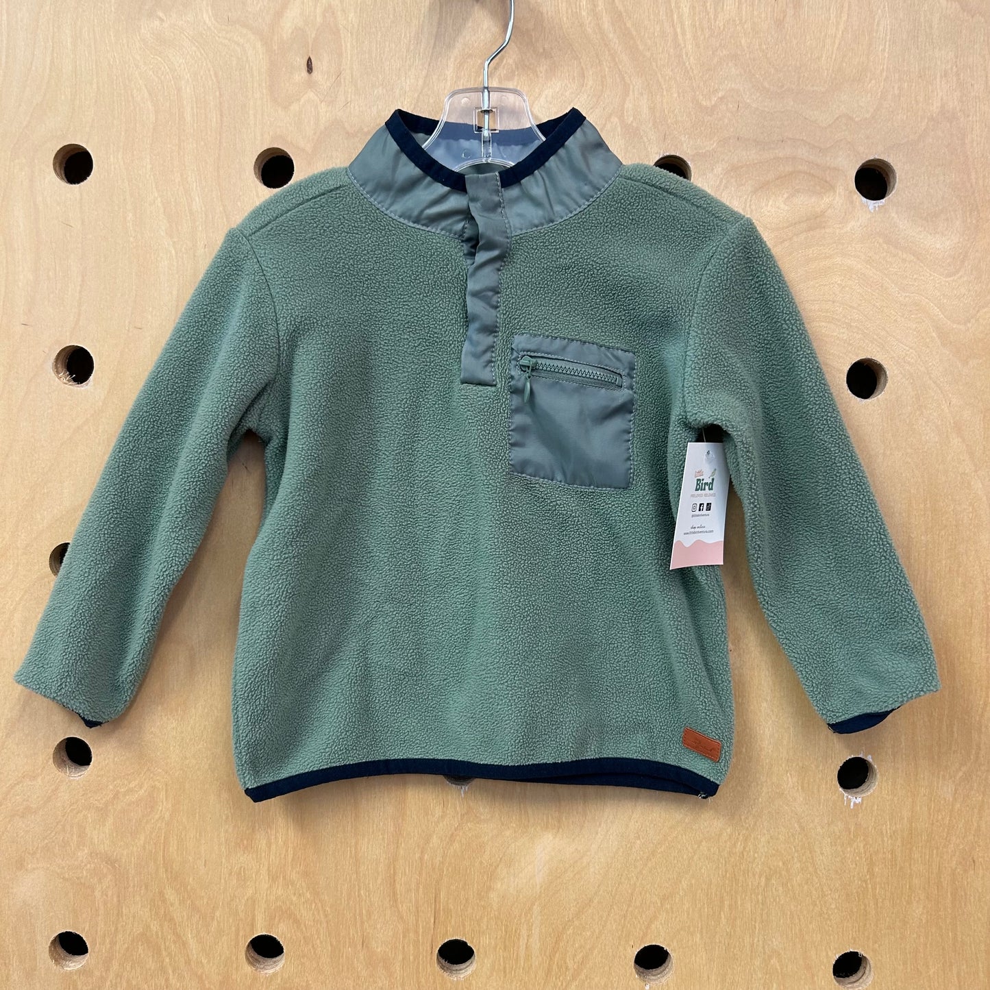 Green Fleece Pullover