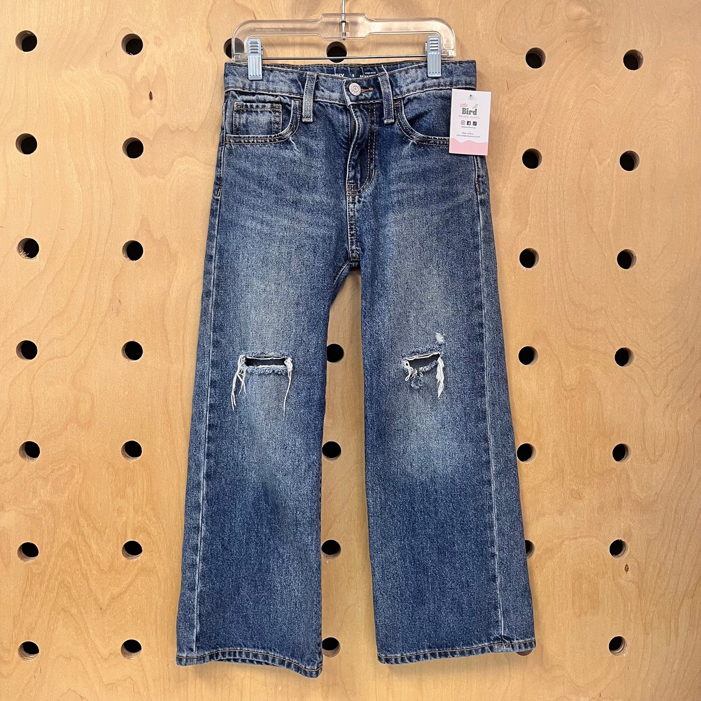 Baggy Wide Legged Distressed Denim