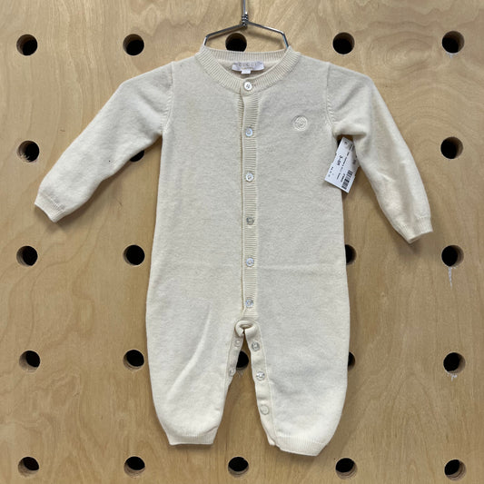 Cream 100% Cashmere Knit Romper
